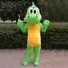2020 Gloednieuwe Hot Green Dragon Dinosaur Mascotte Kostuum Cartoon Kleding Roze Pak Volwassen Size Fancy Dress Party Factory Direct gratis verzending