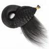 VMAE I Dica Mongólia Natural Preto 1G Strand 100g Ceratina Fusão Pré-ligada Kinky Direto Não Transformado Virgem Remy Remy Human Human Extensões