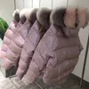 Women down designer jacket double vest sided long puffer jackets winter fur collar white duck coat padded warm parkas snow coat clothing