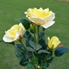 Dekoracje kwiat róży energia słoneczna kwiat LED światło ogrodowe Lampa słoneczna podwórko dekoracyjna lampa trawnika oświetlenie ogrodowe dekoracja ogrodowa 3LD Flowe
