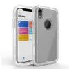 Heavy Duty Defender Case Koop Eén Get Eén GRATIS schokbestendig Crystal Clear Case voor iPhone XS MAX XR 8 Samsung S10 Opp zak