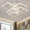 Luzes de teto Controle Remoto Acrílico Dimmable Modern Square Chandelier Decoração Indoor Decoração de Casa Moda Levado Lâmpadas Pingente Lâmpada