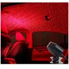 USB Mini LED Car Roof Star Night Lights Projektor Lekkie Wnętrze Ambient Atmosfera Galaxy Lampa Dekoracja Light1