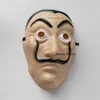 Salvador Dali Movie The House of Paper La Casa De Papel Cosplay Party Halloween Mask Money Heist Costume & Face Mask Theatrical dress Stage dress