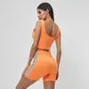 Avrupa Yeni Moda Kadınlar Şeker Pembe Renk Yüksek Bel Üst Yu ve Sıkı Şort Sokak Yansıtıcı Strip Seti Twinset Sports Yoga Takım