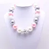 Baby Mädchen klobige Perlen Halskette Kind Kleinkind Kaugummi Halskette handgefertigten Schmuck für Kinder Party Geschenk