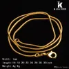 KASANIER 10 piezas 1MM Cadena de serpiente de oro 16-30 pulgadas para mujer Joyería de moda Se puede personalizar Collares de oro amarillo Joyería de moda Precio de fábrica