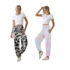 Pantaloni da yoga senza cuciture a vita alta estivi da donna con tasche laterali Pantaloni da palestra fitness traspiranti stile casual4412576