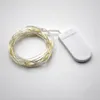 LED-strängljus 1m 2m Silver Wire Fairy Lights för Garland Home Christmas Wedding Party Decoration Drivs av CR2032 Batteri