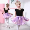 INSスタイルの新しい夏の赤ちゃん女の子ミューレットカラーショートスカートガールズソリッドメッシュ弓ショートドレス子供パーティードレス子供のダンスウェア