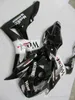 100% montage carénages de moulage par injection pour Honda CBR1000RR 2006 2007 kit de carénage noir blanc CBR 1000 RR 06 07 QQ27