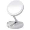 Miroir de maquillage éclairé à LED portable Vanité compacte Mamorage de maquillage Miroirs de poche miroir à main cosmétique 10x Lunes de grossissement New7721298