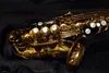 Exquisites handgeschnitztes hochwertiges Messing-Goldlack-Sopransaxophon mit Perlenknopf, neues Saxophoninstrument mit Etui, Mundstück, Handschuh 1818168