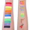 UCANBE FACE NEON FACE BODY PEINTURE TATOUT Kit avec 24 pochoirs et 6 pinceaux Halloween Party Festival Makeup Fancy Dress Painting Art5246316