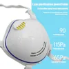 Geactiveerde koolstof beschermende lucht purifier elektrisch gezichtsmasker automatische ventilatie gezondheidszorg pm25 ademende1009171