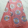 5yards/pc hohe qualität lila afrikanischer baumwolle stoff weiße blume stickerei schweizer voile trockenen spitze für kleidung bc962