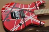 レッド6ストリング5150メープルフィンガーボード付きエレクトリックギターフロイドローズクロムハードウェアカスタムカスタム