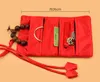Jóia dobrável portátil Rolo Up Bag 3 Zipper Brocade Bolsa De Seda Com Cordão Seda tradicional Chinesa frete grátis