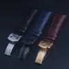 high quality genuine leather watch strap Black Watchband Strap 20mm 22mm Men Watch accessories For IWC265W