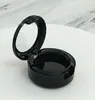 Mini ombretto compatto nero opaco piccola tavolozza di ombretti contenitore cosmetico vuoto scatola di imballaggio per rossetto rotondo