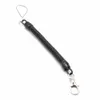 Plastic Black Retractable Key Ring Spring Coil Spiral Stretch Chain Keychain for Men Women Clear Key Holder Phone Anti Lost Keyrin270Z