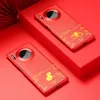 Leren case voor Huawei Mate 30 Case Spring Festival Chinese Stijl achter Case Cover Bumperfor Huawei Mate 30 Coque