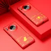 Leather Case For Huawei Mate 30 Case Spring Festival Chinese style Back Case Cover BumperFor Huawei Mate 30 Coque