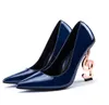 2020 Sapatos de noiva de casamento Mulher Slip-On Cocktail Party Evening Prom Shoes Sandálias Party Prom sapatos de salto alto Couro envernizado Vermelho Preto