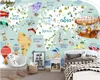 Beibehang Nach Foto Tapete Wandbild Cartoon Flugzeug Segelboot Hintergrund wand papers home decor wand papier papel de parede