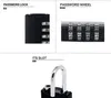 Security Code Luggage Padlock Locks 4 Digits Combination Steel Keyed Padlocks Approved Travel Lock for Suitcases Baggage 5colors