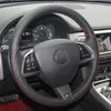 Capa de volante de carro em couro preto DIY para Jaguar XF S XF Sportbrake 14153279049