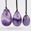 Natural de cristal Amethyst de quartzo Yoni Eggs for Woman Vagina Healing Massage Cristal Natural Power Stone Yoni Egg Sex Toy