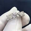 2020 Neuankömmling Damenmodeschmuck 925 Sterling Silber Wassertropfen Birnenschliff Weißer Topas CZ Diamant Frauen Hochzeit Braut 245Q