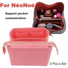 Für Neo Noe-Einsatz Taschen Organizer Makeup Handtasche Organisieren Reisen Innengeldbörse Tragbare Kosmetikbasis Shaper für Neonoe (20 Farben)