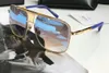 Classic Square Sunglasses Gold Black Grey Gradient Lenses 2087 Men sunglasses glasses des lunettes de soleil with box2636