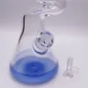 18In Color Beaker Glass Bong Smoking Pipe Double Recycler Bong with 1 Clear Downstem 1 clear Bowl
