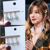 new Designer Elegant Pearl Hair Clips For Women Girls Metal Snap Barrette Stick Hairpin Gold Handmade Korean Design Hair Styling Accessories