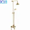 Rolya Crystal Golden Exposed Shower Bathroom Set باثشووير خلاط الحنفيات