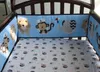 Mavi Yelkenli Bebek yatak seti için 7 Adet Karyolası yatak seti bebek Beşik yatak seti Yorgan Beşik Levha Toz Fırfır Nakış Maymun fil