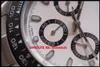 Relojes Hommes Montres Lunette En Céramique Mode Cadran Blanc Bracelet Fermoir Déployant Mâle Tous Les 3 Cadrans Fonctionnent Pleine Fonction Montres Cloc3067