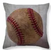 Softball Pillow Case Baseball Football Pillow Covers Vintage Flag Pillowslip Soccer Printed Sofa Cushion Cover Bedroom Decorative CZYQ5010