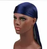 새로운 패션 남자 새틴 Durags Bandana Turban 가발 17 색 남자 실키 Durag 머리 장식 머리띠 해적 모자 헤어 액세서리