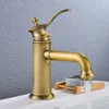 Basin Faucets Bath Antique Finish Brass Water Tap Bathroom Basin Sink Faucet Vanity Faucet Wash Black oil Basin Mixer Taps Crane5954786