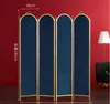 Folding Mobile Screens Modern Simple Room Dividers Partition Nordic Style Light Luxury European Velvet Fabric Screen