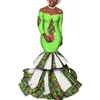 Kleid heißer Vestidos Dashiki frauen kleid baumwolle drucken traditionelle Afrikanische kleidung fischschwanz und boden kleidung frauen WY3423