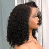 Perucas frontais de renda curly 360 peruanas com nós branqueados 200Dnsibe 13x6 Lace Front Human Hair Wigs para Black Women5162393