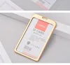 500PCS Metal Aluminium Alloy Card Holder Visitkort ID Badgehållare Vertikal Metal ID Business Case 5.8 * 9.7cm