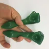 5.0 inch green Fist Glass Spoon Pipes Pyrex Oil Burner Pipes Mini Tobacco Hand Pipe Dab Rigs Glass Bubbler for Dry Herb