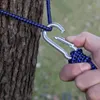 Outdoor Faltbare Hängematte Feld Camping Fallschirm Tuch Schaukel Hängen Bett Nylon Hängematte Mit Seile Karabiner 9 Farben DH1339