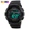 Grote Skmei-wijzerplaat Led-display Multi-tijdzone 5 Atm waterdichte sport digitale chrono tactisch horloge Man 1243